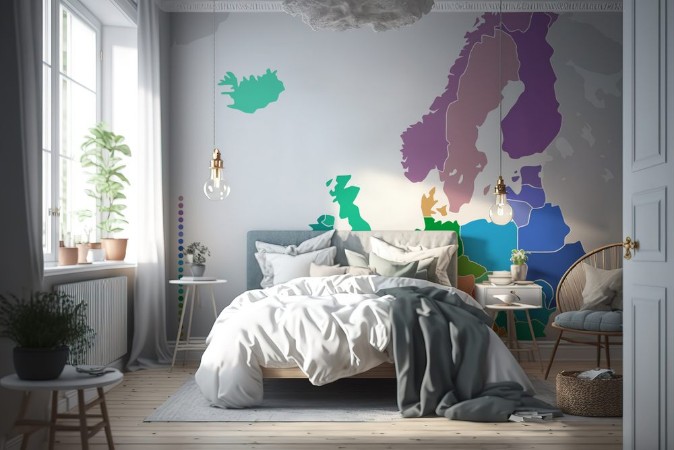 Image de Colorful empty map of Europe