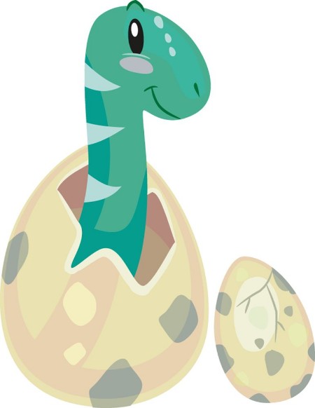 Bild på Dinosaur Brontosaurus Baby Eggs