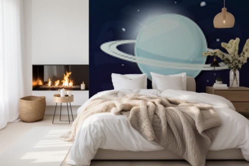 Afbeeldingen van The planet Uranus vector illustration