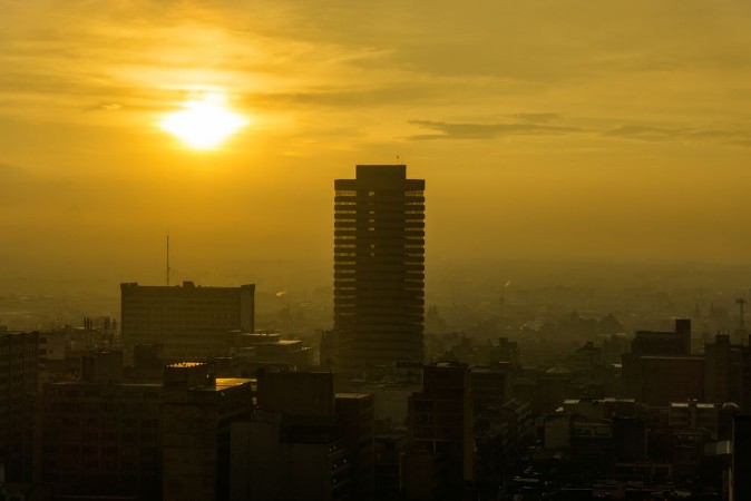 Afbeeldingen van Bogota Cityscape Sunset