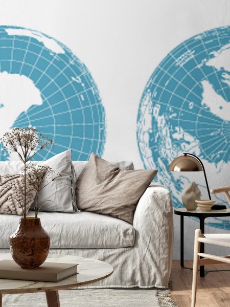 Picture of Earth globe arctic and antarctic view