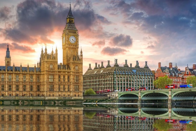 Afbeeldingen van Big Ben and the Palace of Westminster in London UK