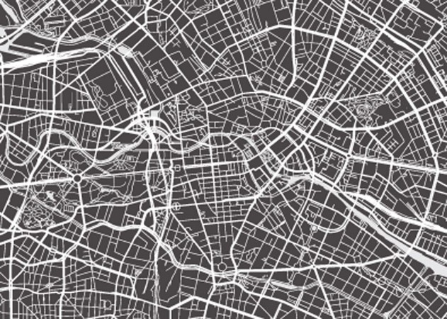 Bild på Vector detailed map Berlin