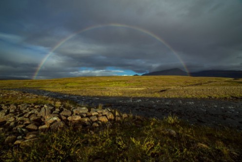 Picture of Rainbow over the mountain tundra Polar Urals Russia