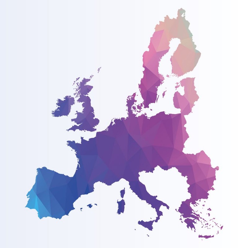 Afbeeldingen van Polygonal euro map