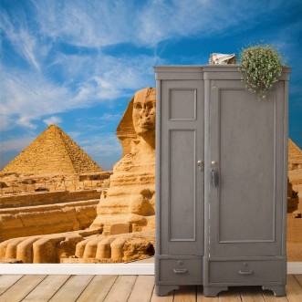 Bild på Sphinx Full Body Blue Sky All Pyramids Egypt
