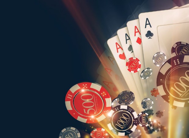 Afbeeldingen van Casino Poker Chips Backdrop
