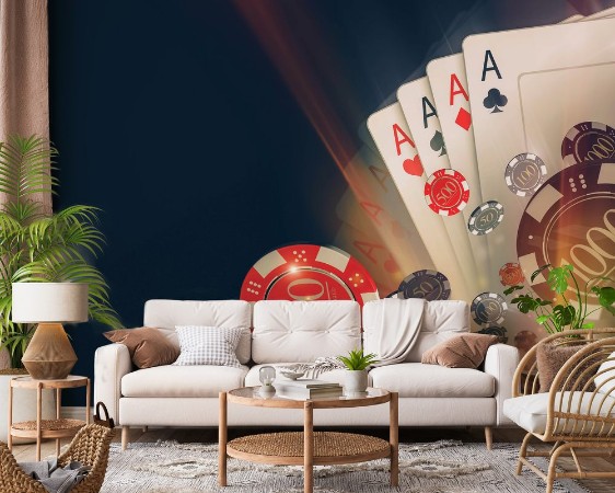 Afbeeldingen van Casino Poker Chips Backdrop