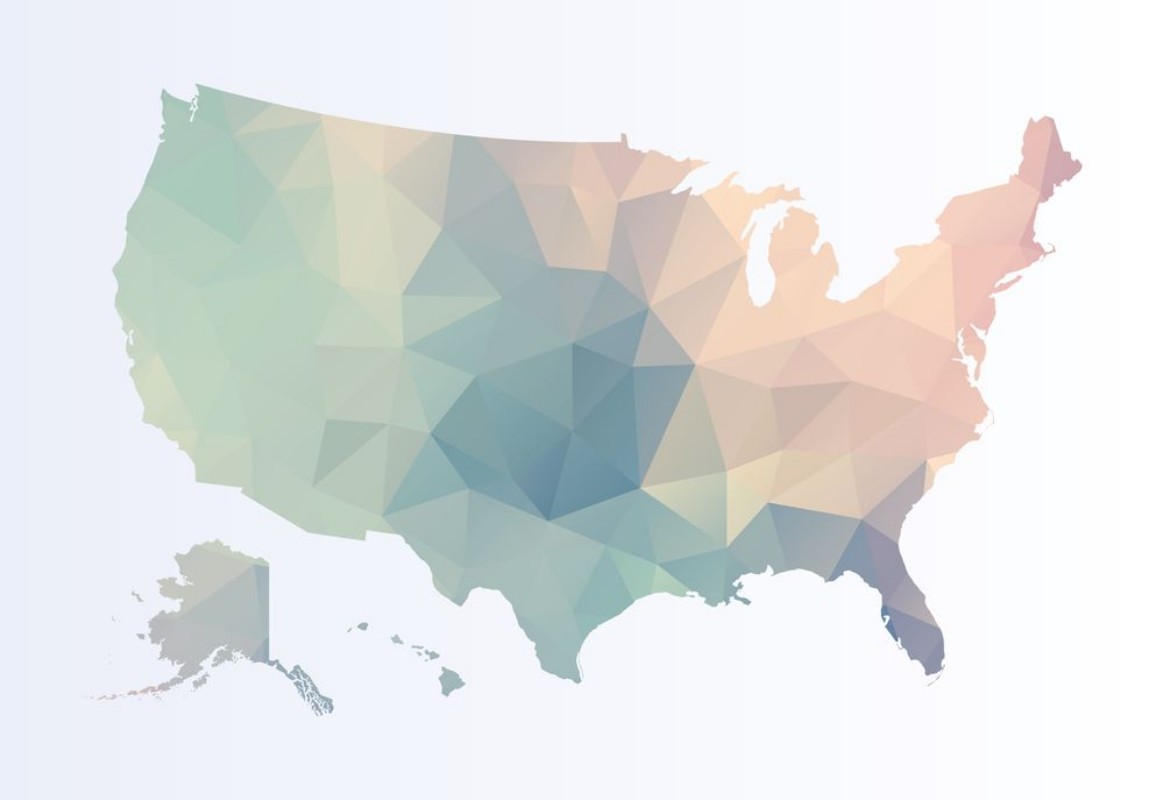 Image de Polygonal map of Usa