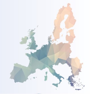 Bild på Polygonal Euro map