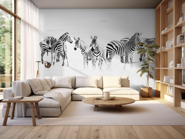 Image de Zebras in the African savannah