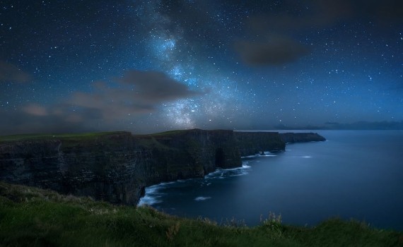 Picture of Milky way over dramatic Cliffs of Moher and wild Atlantic Ocean Ireland