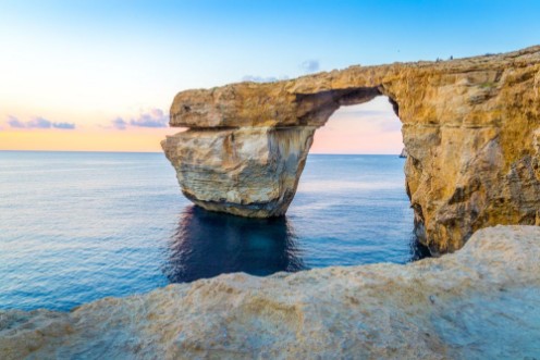 Image de Beautiful View of Azure Window Gozo Malta using for Nature Horizontal Wallpaper Free Space for Text