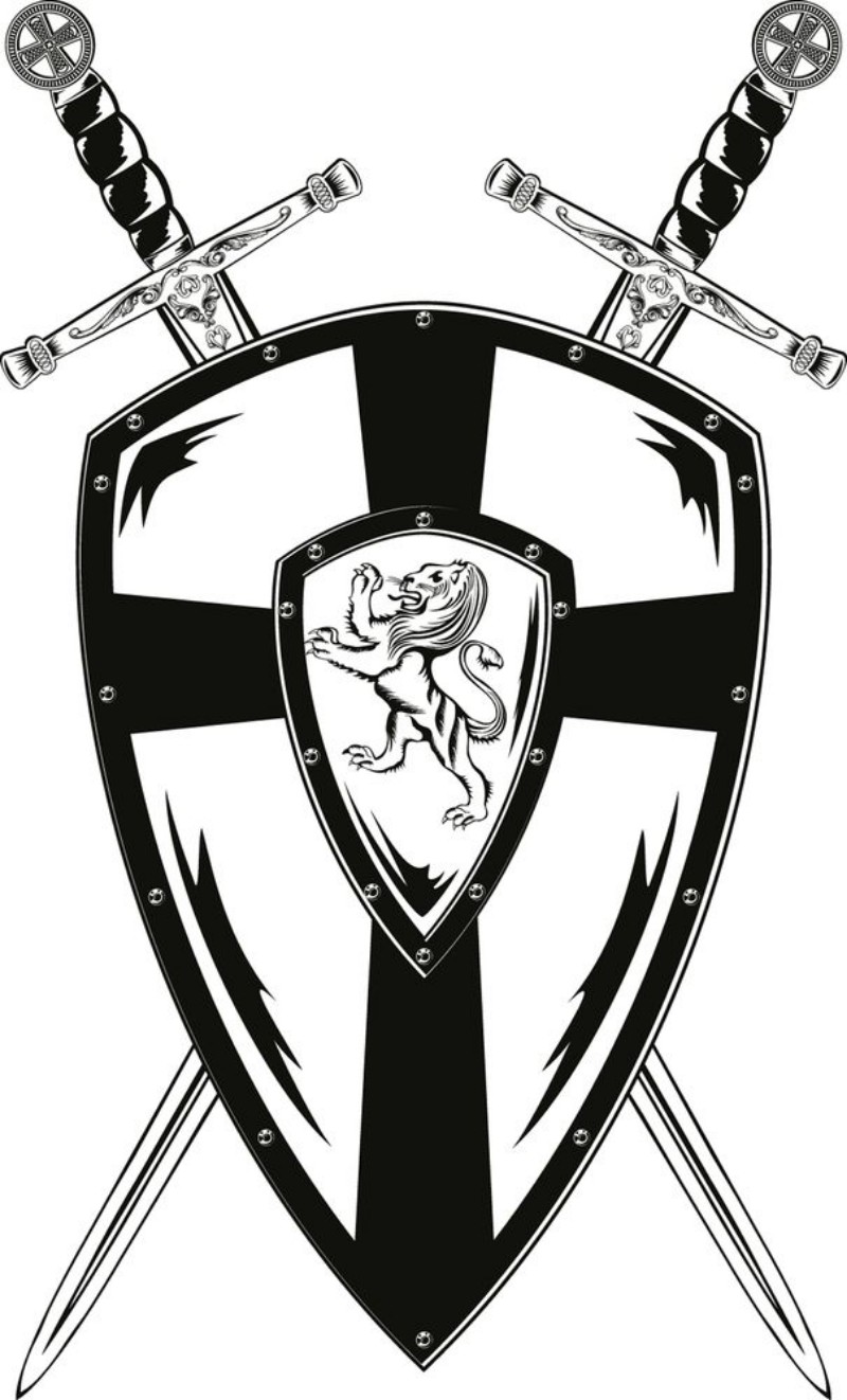 Bild på Crossed swords and board