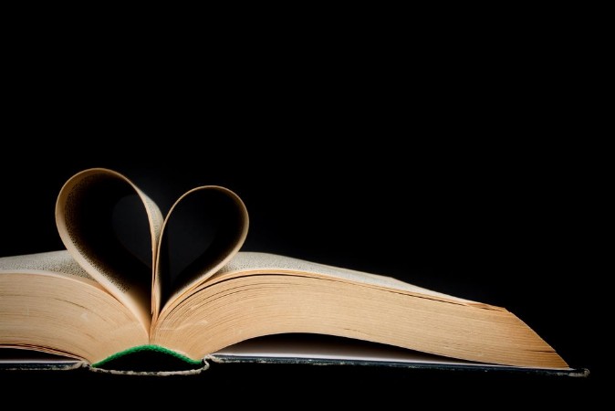 Picture of Book with pages folded into a heart shape
