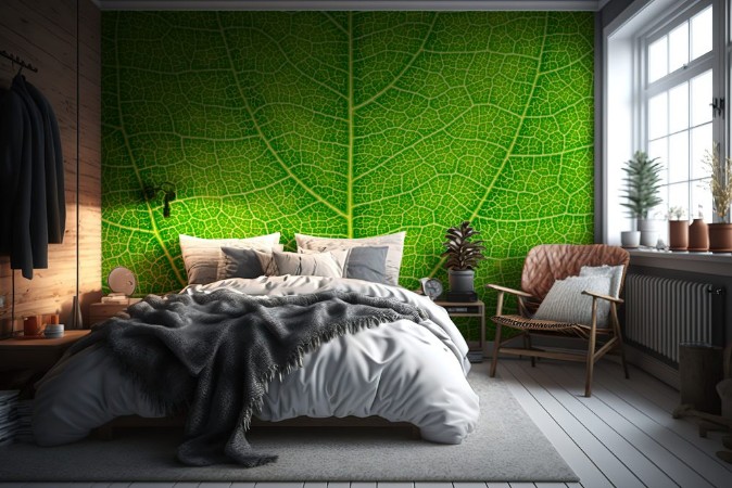 Bild på Leaf texture leaf background for design with copy space for text or image Leaf motifs that occurs natural