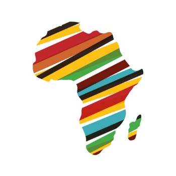 Bild på Africa map silhouette icon vector illustration graphic design