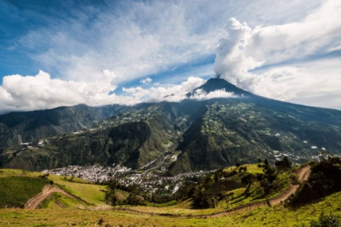 Picture of Eruption of a volcano Tungurahua Cordillera Occidental Ecuador