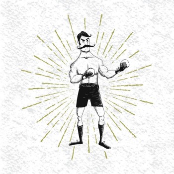 Bild på Symbol of vintage boxer