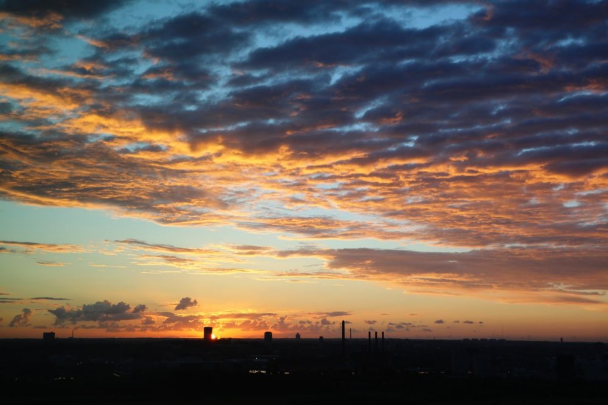 Afbeeldingen van Cloudy sky and Sunset in Copenhagen Denmark Scandinavia 