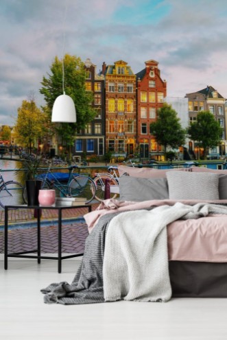 Afbeeldingen van Amsterdam city view with canals and bridges