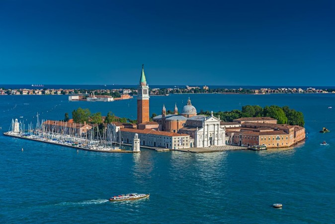 Afbeeldingen van San Giorgio Maggiore Venedig - Vogelperspektive