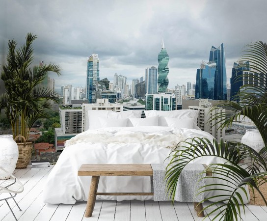 Picture of PANAMA CITY-PANAMA-DEC 8 2016 View of the modern skyline of Panama City with all its high rise towers in the heart of downtown