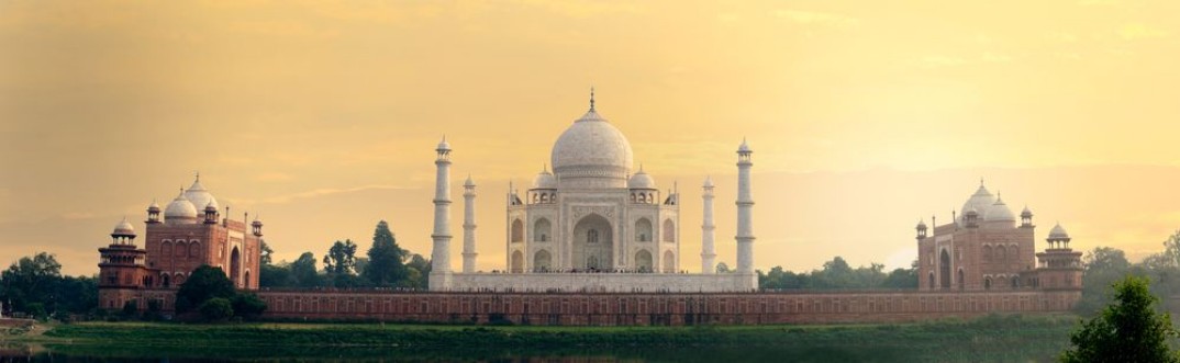 Taj Mahal mausoleum back view from Mehtab Bagh Agra Uttar Pradesh state India photowallpaper Scandiwall
