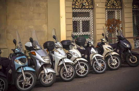 Picture of Motorcycles in the streets of Italian cities