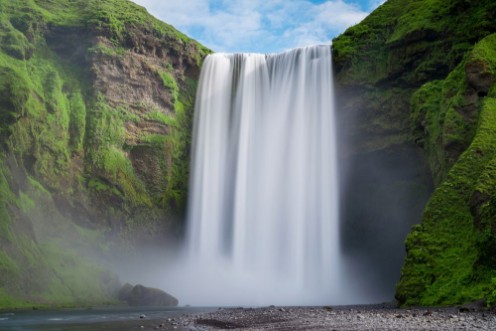 Picture of Skogafoss waterfall long exposure 