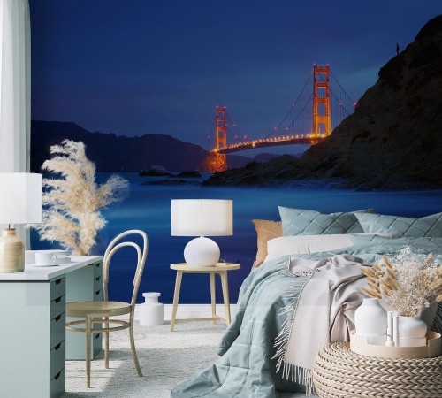 Afbeeldingen van Golden Gate Bridge at Baker Beach San Francisco California USA