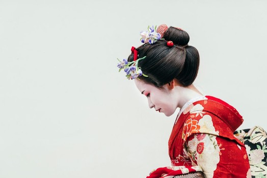 Bild på Portrait of Maiko geisha in Gion Kyoto Japan