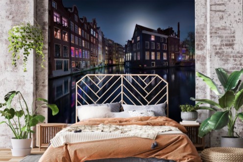 Bild på Moonlight over Amsterdam - Netherlands