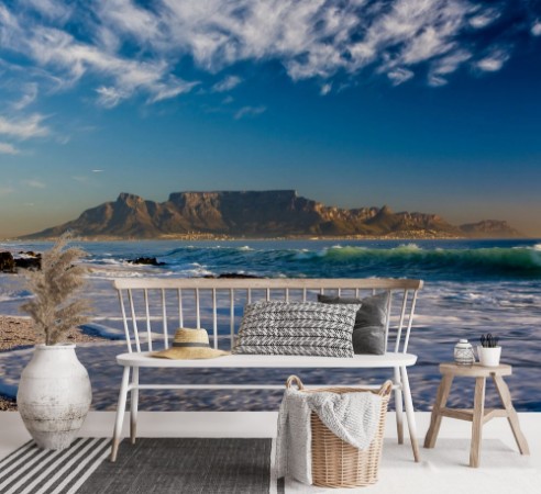 Picture of Scenic view of table mountain from blouberg cape town