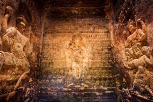 Afbeeldingen van Binnen Prasat Kravan, Cambodja