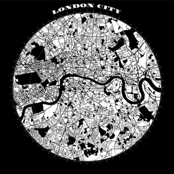 Bild på London Compass Design Map Artprint