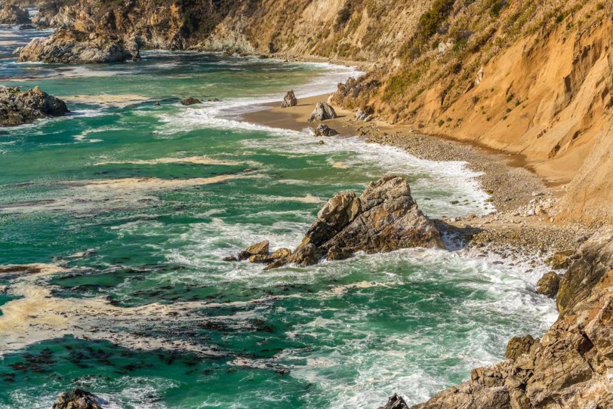 Afbeeldingen van USA Pacific coast beach landscape California