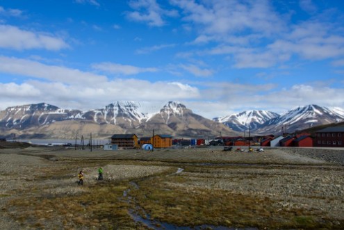 Afbeeldingen van Longyearbyen in Svalbard Spitsbergen