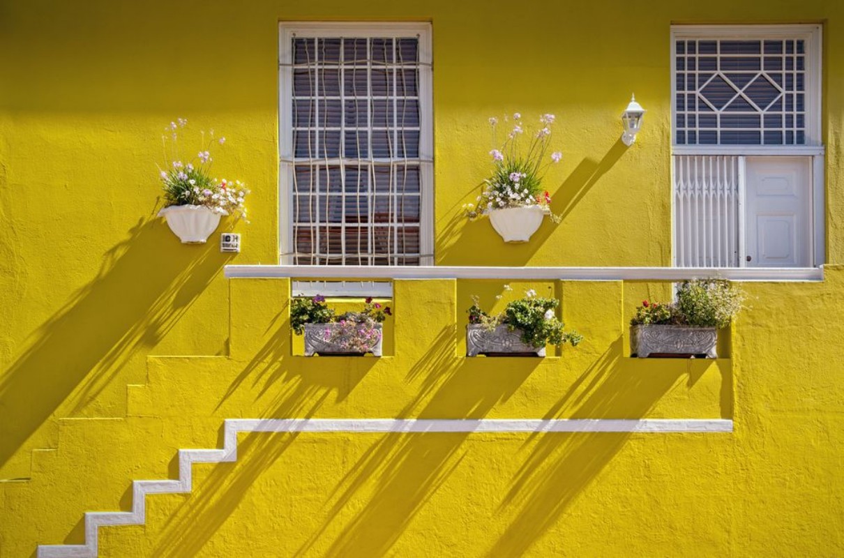 Bild på Cape Town South Africa - Brightly painted house in Bo-Kaap Cap