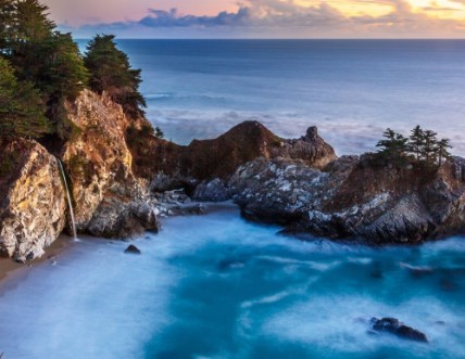Picture of McWay Falls California Coast Blue Water