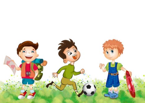 Picture of Active boys Illustration Background