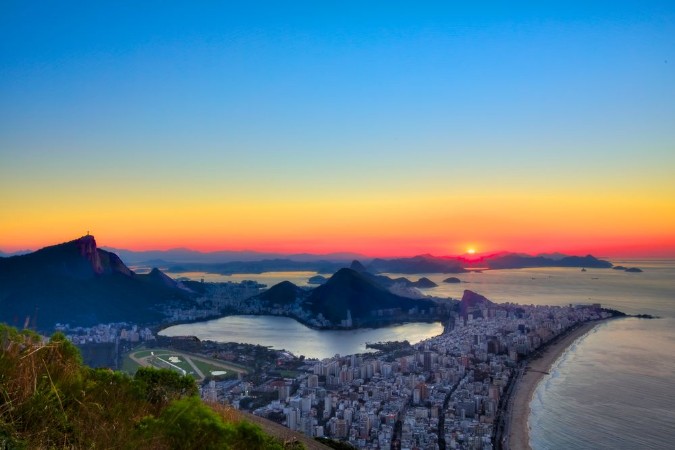 Afbeeldingen van Sunrise in Rio de Janeiro Brazil