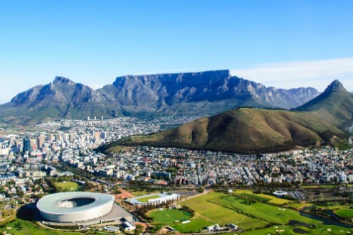 Bild på Aerial view of Table mountain in Cape Town