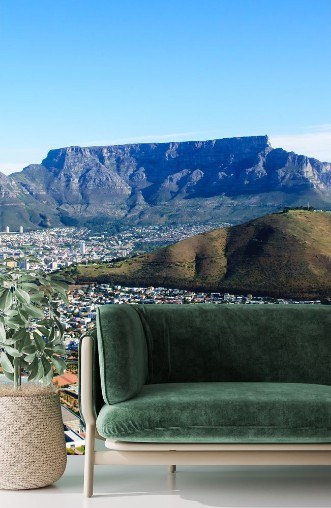 Afbeeldingen van Aerial view of Table mountain in Cape Town