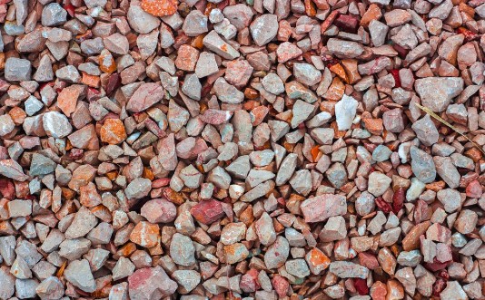 Picture of Fine natural stone mulch for landscaping texture