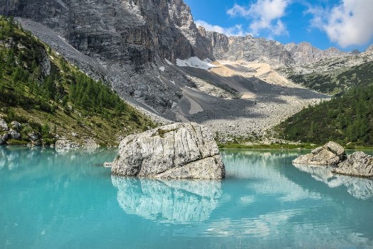 Picture of Sorapis Lake Dolomites Italy