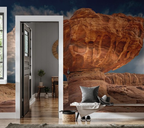 Image de Stone mushroom is a unique geological formation from Jurassic period in Timna park that is located 25 km north of Eilat - famous resort city in Israel