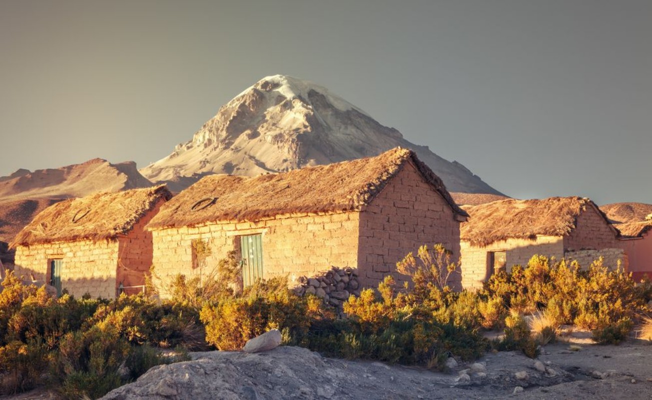 Picture of Houses of the community of Tomarapi Sajama National Park Bolivia