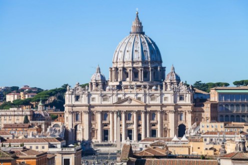 Papal Basilica of St Peter and square in Vatican photowallpaper Scandiwall