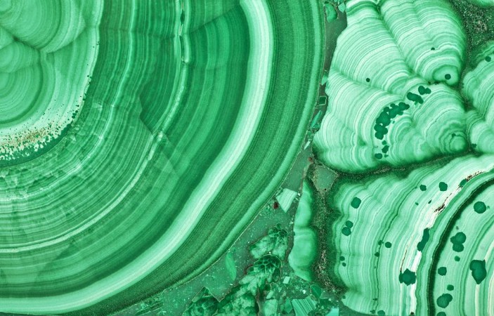 Picture of Green malachite beautiful texture macro